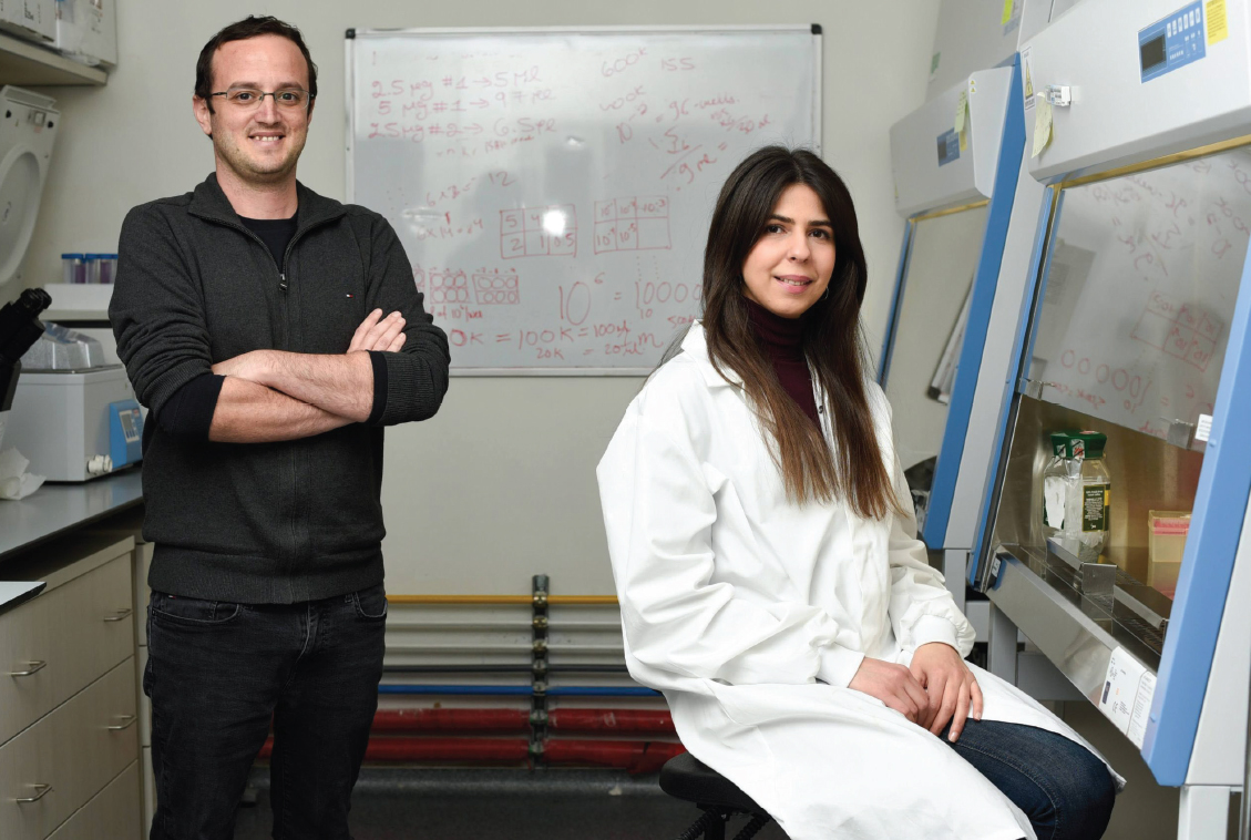 Prof. Yotam Bar-On and doctoral student Dina Khateeb, both from the Ruth and Bruce Rappaport Faculty of Medicine